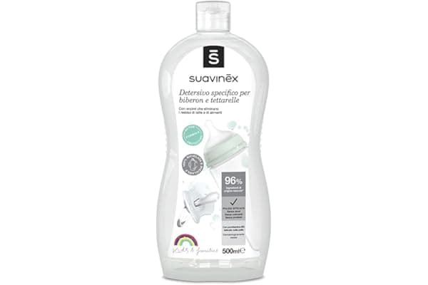 Suavinex Detersivo Specifico Per Biberon E Tettarelle Con Enzimi Naturali - 500 Ml