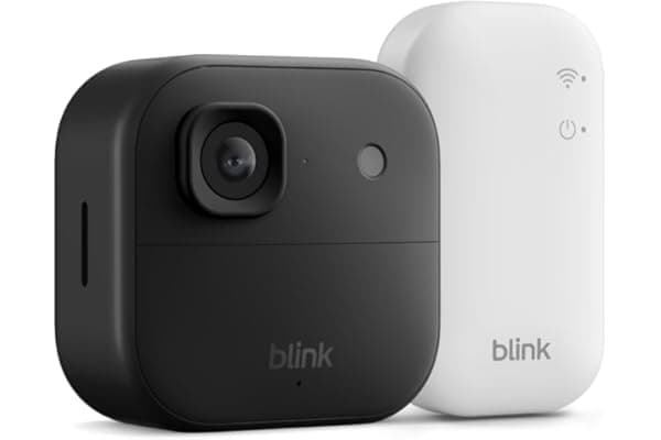 Videocamera esterna 2K+ Blink (ultimo modello) — videocamera di sicurezza smart senza fili, risoluzione video 2K, audio ottimizzato, durata delle pile fino a due anni. Sistema da 1 videocamera, nero
