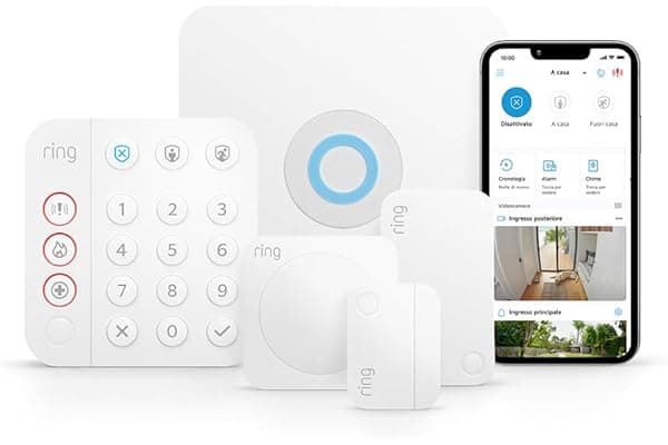 Kit Ring Alarm - S | Sistema di allarme per la sicurezza della tua casa con monitoraggio assistito opzionale - Senza vincoli di lunga durata - Compatibile con Alexa