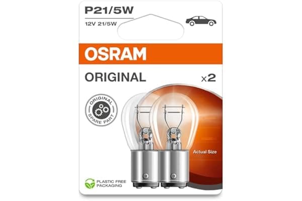 OSRAM ORIGINAL LINE 12V, P21/5W, signal lamp, Metal Base, Double Blister, (2 lamps)