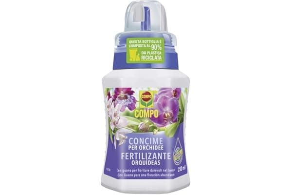 COMPO, Concime Liquido per Orchidee, Fertilizzante organo-minerale con guano, 250 ml