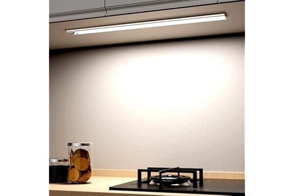 OUILA Luce Armadio LED, Armadio Led con Sensore di Movimento, 41CM Magnetica Ricaricabile Luce Led Sottopensile Dimmerabile Lampada per Cucina Scale Soggiorno Bagno Camere da Letto