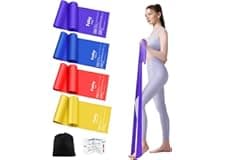 Fokky Elastici Fitness [Set di 4], 1.8M Elastico Fitness con 4 Livelli di Resistenza, Elastici Palestra con Borsa per il Trasporto, Bande…