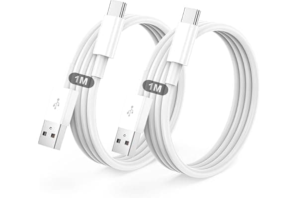 Cavo USB Type-C,Per Originale Cavetto USB C Cellulare Ricarica Rapida 2Pezzi 1M+1M,Per iPhone 17/Air/Pro Max/16/15/Pro/Plus/Pro Max,Per Samsung Galaxy S24/S23+/Ultra/S22/A53/A54/iPad Pro/Air/cavi