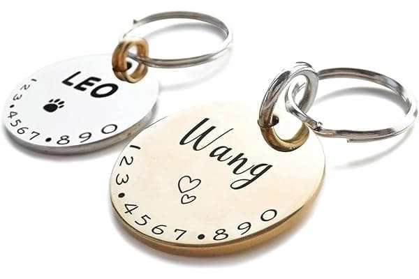 Simboli Adorabili Medagliette Identificative per Cane Gatto con Incisione Personalizzata Collare Targhetta Cani Accessori Personalizzato Nome Collana Cucciolo Acciaio Brillante Antismarrimento S