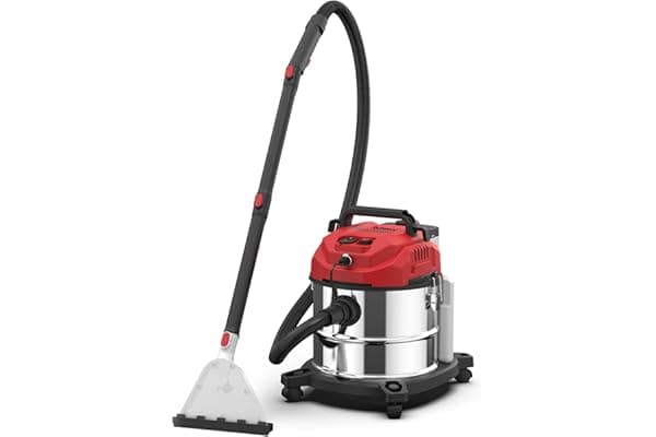 Techwood 20l TAN-20LP, Aspirapolvere E Aspiraliquidi Professionale, Red, 1200 W, 20 Liters, 87 decibeles