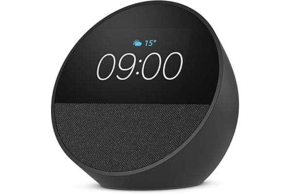 Amazon Echo Spot (Ultimo modello) | Sveglia intelligente con audio di qualità e Alexa | Nero