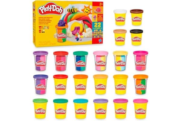 Hasbro Play-Doh, Ultimate Color Variety, Giochi per Bambini e Bambine, Idea Regalo per le Feste e Compleanni, Confezione da 22 vasetti, attività manuali