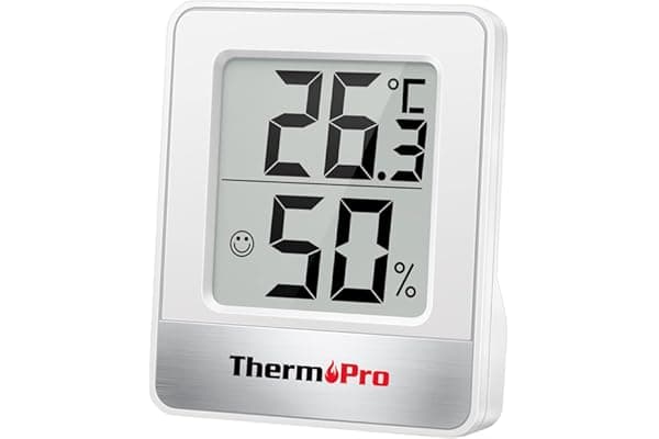 ThermoPro TP49 Piccolo igrometro Digitale per Interni, termometro d'atmosfera, Monitor di Temperatura e umidometro per Il Benessere in Ufficio e in casa