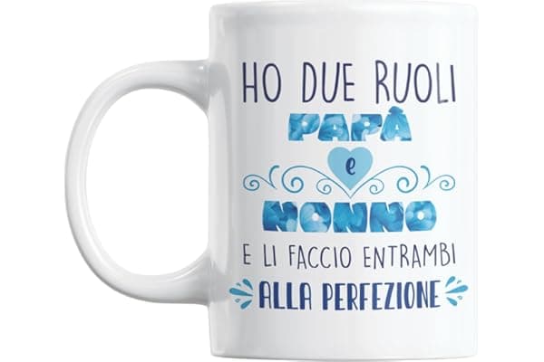 Gesar Tazza Festa del Papà - Tazza papà e nonno - Frasi Originali Divertenti - Idee Regali Festa del papà - Regalo Buon Compleanno - Sei il papà e il nonno migliore al mondo