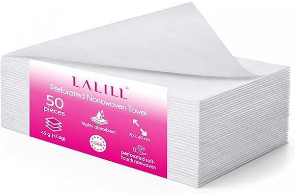 LALILL Asciugamani Monouso 70x40 cm in Tessuto Non Tessuto – 50 Pezzi – Salviette Igieniche Perforate – Per Parrucchiere, Centro Estetico, Sauna, Hotel, Casa, Animali