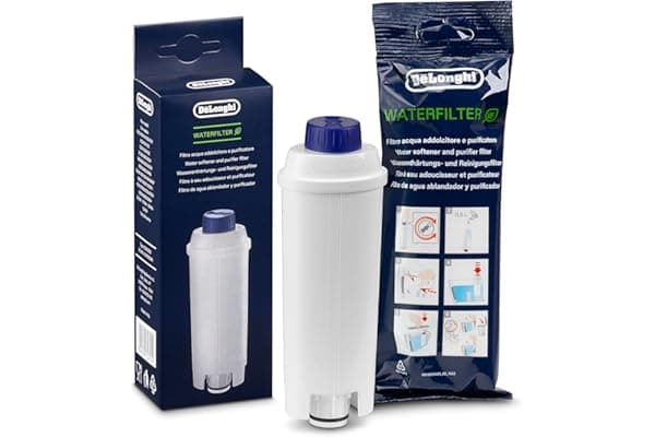 De'Longhi DLSC002 Filtro Addolcitore per Acqua Macchina Caffè Automatiche, Ricambio Filtro Macchina Caffè della Serie Ecam, Utile e facile da installare nel serbatoio dell'acqua, MADE IN ITALY