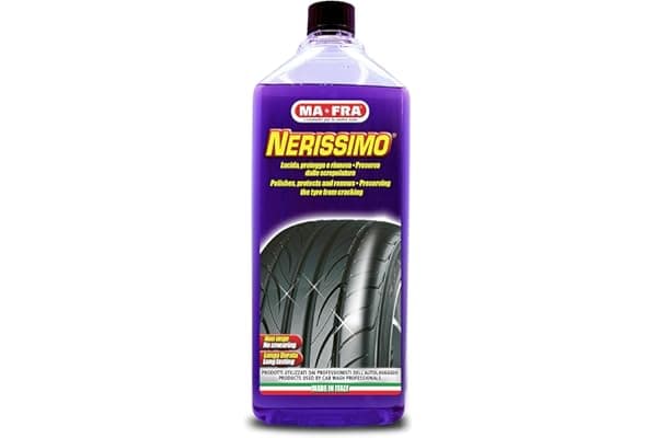 Ma-Fra, Nerissimo, Nero gomme Liquido Concetrato ad Alto Potere Coprente, Protegge, Ravviva e Preserva Il Colore Senza Ungere, 1000ml, H0772