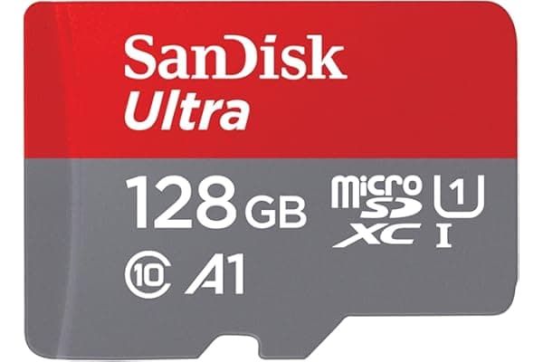 SanDisk 128GB Ultra scheda microSDXC + adattatore SD fino a 140 MB/s con prestazioni app A1 UHS-I Class 10 U1