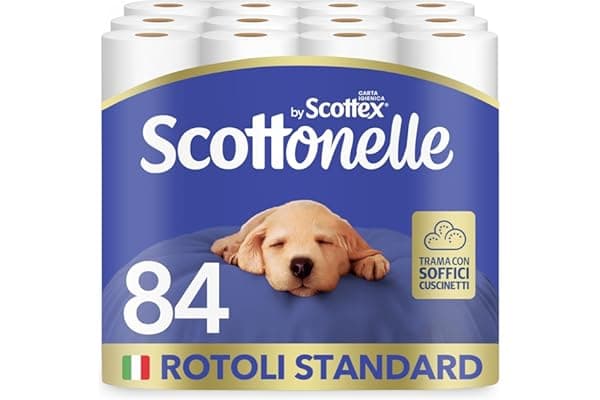 Scottonelle Carta Igienica, Morbida e Resistente, Dermatologicamente testata, 84 Rotoli