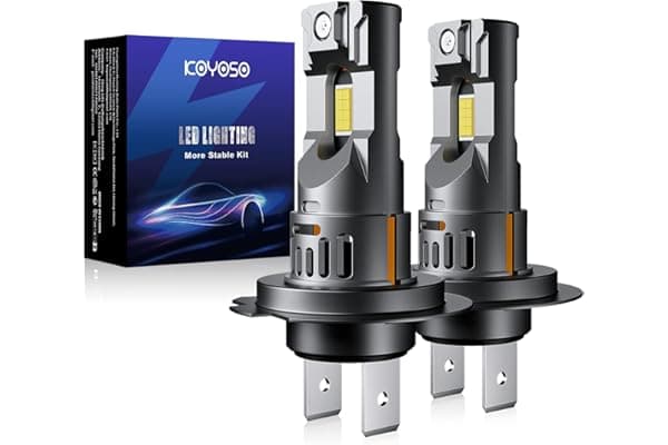 KOYOSO H7 LED 140W 34000LM Lampada Sostituzione per Alogena, 1:1 Mini Design, Non Richiede Adattatore, Pacco da 2