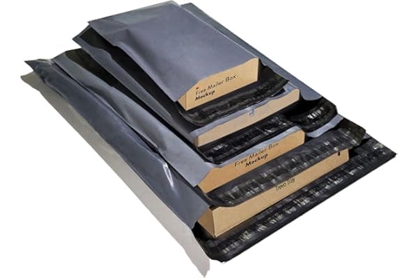 Buste in plastica miste con chiusura autosigillante, per spedire vestiti, postali, imballaggi, spedizioni, temprate, medie dimensioni grigie, sacchetti di plastica (100)