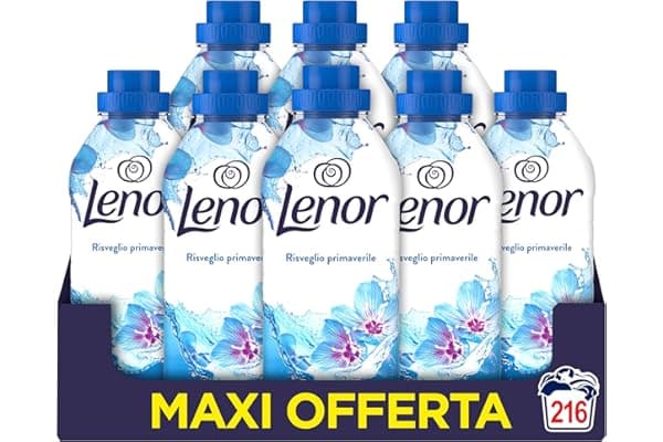Lenor Ammorbidente Lavatrice Concentrato 216Lavaggi (8X27), Risveglio Primaverile, Lenzuola Che Profumano Di Pulito Fino A 1 Settimana