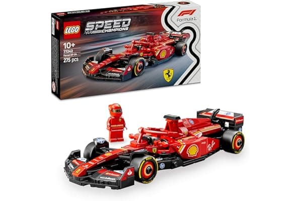LEGO Speed Champions Auto da Corsa Ferrari F1 SF-24 - Regalo Festa del Papà - Giocattolo da Collezione con Minifigure del Pilota di Formula 1 - Modello per Bambini da 10 Anni o per Adulti Fan - 77242