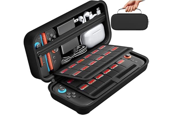 daydayup Custodia Compatibile con Nintendo Switch 2, Borsa rigida per Nintendo Switch 2, Custodia Protettiva con Borsa per 20 Giochi, Accessori per Console