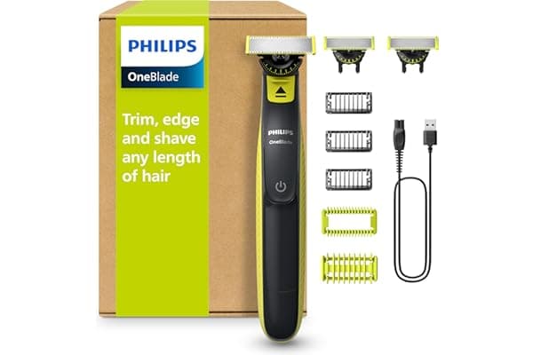 Philips OneBlade 360 Autentico Regolabarba Elettrico per Viso e Corpo, Rasoio e Spazzola, 3x 360 Lame, 3x Pettine per Barba (1,3,5 mm), 1x Kit per il Corpo, QP2824/31