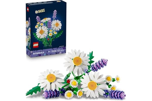 LEGO Botanicals Margherite - Regalo di Pasqua per Bambine e Bambini da 9 Anni - Bouquet di Fiori Artificiali con Margherite Finte e Lavanda - Decorazione Pasquali per Adulti Amanti dei Fiori 11508